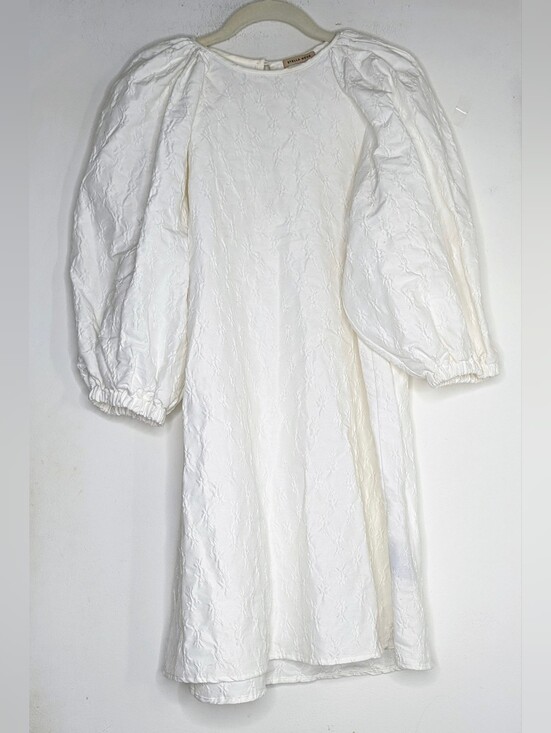 Stella Nova Dresses & Skirts - Anthropologie X Stella Nova White Puff-Sleeve  Dress